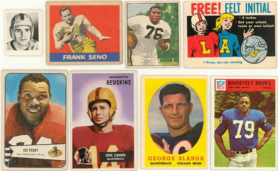 1940s-1970s Topps and Assorted Brands Football Collection (275+) Including Two Unopened Packs (1950 Topps Felt Backs and 1954 Bowman)